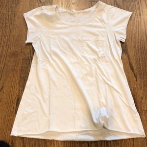White pocket tee